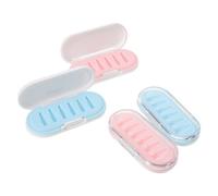 GARIOUANS 4pcs Portable Stylus Tip Case Multi-purpose Pen Nib Organizer for Tablet Office Student Use Lightweight Protective Storage Box with Stylish Transparent Colored Design