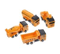 GARIOUANS 4Pcs Pull-back Car Plastic Construction Vehicles for Friction Powered Trucks Play Cars for Birthday Party Favors and Collections