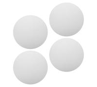 GARIOUANS 4pcs Round Stretched Canvas Boards for Painting Circular Artist Canvas Panels with Reinforced Edges Multipurpose White for Beginner Oil Acrylic Watercolor Art Home Studio Use
