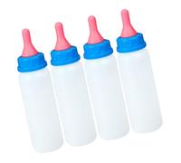 GARIOUANS 4pcs Small Animal Feeding Bottles with Extended Teats for Newborn Lambs Piglets Goats and Calves Manual Nursing Container for Reliable Nutrient Intake and Healthy Growth