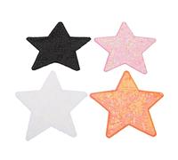 GARIOUANS 4pcs Star Patches for Clothing Adhesive Embroidered Sequin Appliques DIY Decoration for Jackets Hats Bags Jeans Creative Five-Pointed Star Crafting Embellishments