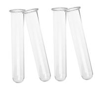 GARIOUANS 4Pcs Transparent Glass Test Tube Vases for Hydroponic Plant Propagation Sturdy Desk Plant Starter Tubes with Visible Root Space Terrarium Station for Cuttings and Flowers