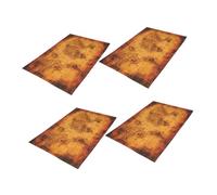 GARIOUANS 4pcs Vintage Style Pirate Treasure Game Maps for Paper Maps for Teamwork Strategic Literacy for Pirate Party Classroom Family Adventures