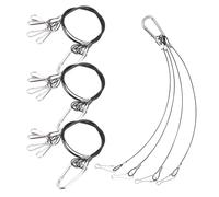 GARIOUANS 4pcs Wire Rope Cable Hanging Kit for Hydroponics LED Grow Light, Stainless Steel Lightweight Wire Hooks for Hanging up Plants and Aquarium Lights