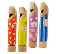 GARIOUANS 4pcs Wooden Slide Whistle Lightweight Musical Instruments for Adults Fun Blowing for Travel Educational Music Learning and Festive Sound Play