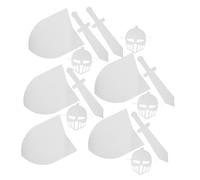 GARIOUANS 5 Sets DIY Medieval Knight Cardboard Armor with Shield Sword Mask for Lightweight Friendly Craft Kit for Halloween Birthday Parties Pretend Play Creativity