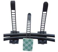 GARIOUANS 50 Pcs Adjustable Self-adhesive Cable Clips Wire Management Clamps with Screw Mount for Home Office Computer Tv Printer Cord Organizer Black