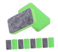 GARIOUANS 50 Pcs Green Felt Mini Whiteboard Erasers Chalk Board Cleaner for Classroom Office and Home Use Small Dry Erase Board Accessories for Teachers and Professionals