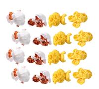 GARIOUANS 50Pcs Artificial Popcorn Figurines Mixed Colors DIY Craft Decor Lightweight Faux Popcorn Props for Home Party Decorations