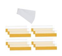 GARIOUANS 50pcs Clear Self Adhesive Label Holders Plastic Pockets with White Card Inserts for Price Tags Shelf Signs Office Filing Supermarket Organization