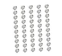 GARIOUANS 50pcs DIY Bear Claw Zinc Alloy Spacer Beads for Jewelry Making Smooth Surface Antique Silver Finish Suitable for Bracelets Necklaces and Home Decoration Accessories