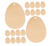 GARIOUANS 50pcs Hanging Wooden Egg Slices with Blank DIY Wood Chips for Crafts Valentine's Day Decoration Creative Art Projects for Teens and Families