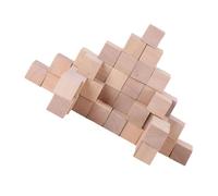 GARIOUANS 50pcs Unfinished Craft Wood Blocks for DIY Projects Montessori Learning Math Counting Sturdy Building Cubes for Creative Shower Crafts and Indoor Games