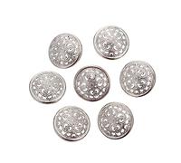 GARIOUANS 50Pcs Vintage Alloy Coat Sewing Buttons Hollow Metal Buckles for Business Suits Cardigans Decorative Fasteners for Clothes Craft