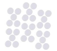 GARIOUANS 50pcs White Flat Rattle Ball Inserts for DIY Projects Safe Material Noise Maker Parts with Clear Bell Sound for Pet and Play Development