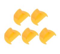 GARIOUANS 5pcs 4mm Seam Gauge Sewing Ruler Set, Yellow Plastic Hem Guide Measuring Tool for Hand Sewing, Quilting, and Dressmaking Edge Stitching