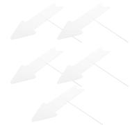 GARIOUANS 5pcs Blank Yard Signs with Stakes White Plastic Arrow Shaped Lawn Signs for Garden and Park DIY Advertising Ground for Outdoor Use