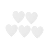 GARIOUANS 5pcs Heart-Shaped Cotton Canvas Boards 20x20cm Mini Painting Panels for Beginners and Artists, White Acrylic Painting Canvas Panels Suitable for Student Art Supplies