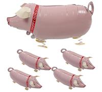 GARIOUANS 5Pcs Pink Pig Inflatable Balloon High-grade Material Safe Comfortable Handle Fun Party Game Props for Outdoor Pool Play