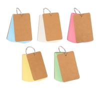 GARIOUANS 5Pcs Portable Colored Blank Flash Cards with Binding Rings Creative Index Cards for School Supplies Vocabulary Memory Note Taking and DIY Writing Easy to Carry and Store