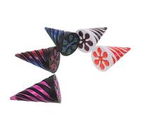 GARIOUANS 5pcs Printed Spiral Cone with Dual-color Swirls for Stress Relief and Hand-eye Coordination Impossible Pyramid Passthrough Sculpture for Family Play and Desktop Decoration Birthday
