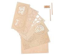 GARIOUANS 5pcs Sensory Busy Board Wooden Drawing Stencils with Geometric Animal Shapes Montessori Hand-eye Coordination Puzzle Game for Fine Motor Skills Development and Early Childhood
