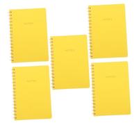 GARIOUANS 5pcs Spiral Coil Notepad Thickened Faux Leather Cover Notebook for Students and Office Daily Writing Work Planner with Colored Cover Convenient Note Taking and Schedule Organizer