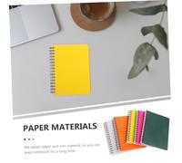 GARIOUANS 5Pcs Spiral Notebooks Mini Portable Notepad Solid Color Academic Notebooks with Sturdy Cover Thick Paper for Note Taking School Office Students