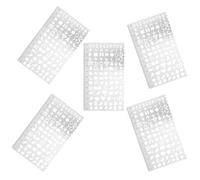 GARIOUANS 5pcs Stainless Steel Drafting Templates Geometric Stencils for Crafts and DIY Painting Compact Reusable Ruler for Accurate Wall Art Scrapbooking and Educational Projects