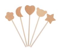 GARIOUANS 5pcs Unfinished Wooden Fairy Wand DIY Craft Sticks for Creative Coloring Graffiti Art Project Party Supplies Smooth Polished Wood