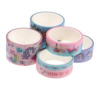 GARIOUANS 6 Rolls Cute Cartoon Unicorn Washi Tape for Scrapbooking and DIY Crafts Adhesive Paper Tape for Planners Journals Albums Multi-use Handbook Decors Easy to Cut and Stick