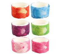 GARIOUANS 6 Rolls Floral Washi Tape Set, Small Petal Pattern Decorative Paper Masking Tape for Journaling, Planner, DIY Crafts, Flower Arranging, Spring Theme