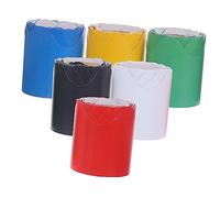 GARIOUANS 6 Rolls Wear Resistant Bulletin Board Borders Decorative Paperboard Trim for Classroom Office Chalkboard Window Door Decoration Multi Color Blue Yellow Green Red White Black Each