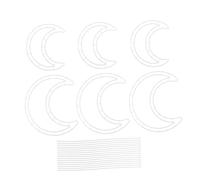 GARIOUANS 6 Set Moon Shaped Wreath Forms Floral Plastic Wreath Rings for DIY Crafting Bouquet Holder and Holiday Party Decoration for Creative Flower Arrangements
