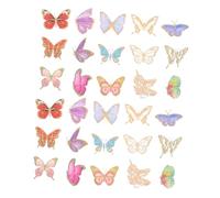 GARIOUANS 60pcs Gilded Butterflies Scrapbooking Stickers for DIY Crafts Self Adhesive Decorative Decals for Albums Diaries and Handmade Gifts Residue and Easy to Use