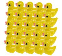 GARIOUANS 60Pcs Multi Color Mini Ducks Landscaping Figures for Fairy Garden Plant Decoration Handmade Desktop Ornaments for DIY Miniature Scenes and Home Decor