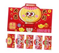 GARIOUANS 6pcs Chinese Year Red Envelopes Snake Design Sturdy Material Creative Cartoon Style Traditional Lunar Year Pack for Festive Money Giving