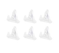 GARIOUANS 6pcs Coin Display Stand Badge Holder Tripod Holder Rack Triangle Shape Plastic Stable Display Easy to Store for Mantles and Curio Cabinets