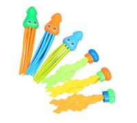 GARIOUANS 6Pcs Diving Pool with Seagrass and Jellyfish Smooth Edges Safe Swim for Outdoor Water Fun Underwater Diving Game Accessories for Boys