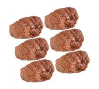 GARIOUANS 6Pcs Fake Meat Prop Beef Block Models High Simulation Kitchen Decoration for Home Restaurant Photography Display