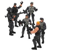 GARIOUANS 6Pcs Flexible Action Soldier for Lifelike Military Model Playset Educational Plastic Figures for Imaginative Army Role Play and Concentration Training