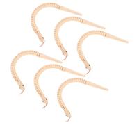 GARIOUANS 6Pcs Flexible Wooden Snakes DIY Craft for Unfinished Lifelike Jointed Wood Snake Figures for Painting Garden and Prank