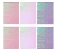 GARIOUANS 6Pcs Glitter Flower Wrapping Paper Bouquet Packing Sheets for Valentine’S Day Party, Decorative Floral Wraps in Purple, Ivory, and Pink - DIY Wrap Paper Set