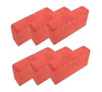 GARIOUANS 6pcs Red Foam Bricks Realistic Stage Gimmick Props for Movie Performances Magician Tricks Halloween Comedy Soft Play Blocks
