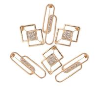 GARIOUANS 6pcs Waist Clip Brooch Pins for Women Cinch Clips Clothes Clasps Tightener for Dresses Shawls Cardigans Jeans Elegant Gold Tone Accessories