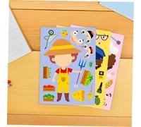 GARIOUANS 6sets Career Puzzle Stickers for Educational DIY Dress Up Interactive Learning Family Activity Boosting Creativity and Problem Solving Skills
