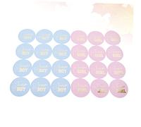 GARIOUANS 72pcs Gender Reveal Stickers Self Adhesive Decals for Shower Party Supplies Boys Team Letter Printed Stickers for Gift Bags and Birthday Celebrations