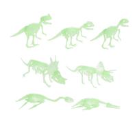 GARIOUANS 7Pcs Glow Dark Dinosaur Skeleton Realistic PVC Dinosaur Bone Models for Desktop Decor Educational and Creative Figurines for Collectors