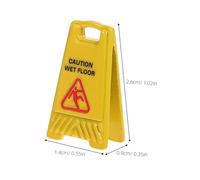 GARIOUANS 7pcs Miniature Wet Floor Caution Signs Realistic Dollhouse Safety Warning Model for Educational Play Fairy Garden Decoration and Creative Learning Aid