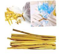 GARIOUANS 800 Pcs Ties for Candy and Treat Bags Sturdy and Easy to Use Sealing Wire Strips Festive Shiny Gift Bag Wrapping Ties for Party and Holiday Decorations